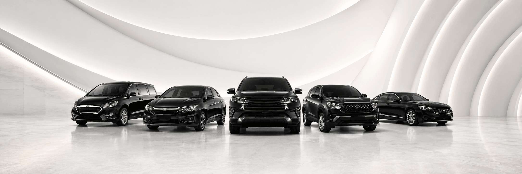 APS airport transfer fleet — Sedan, SUV, Premium SUV and Luxury Sedan across 11 Indian airports